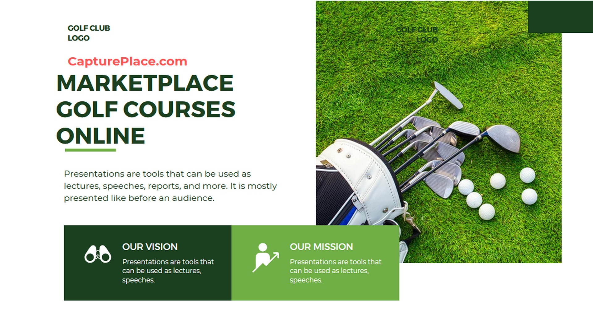 Vendre Training plans for golfers